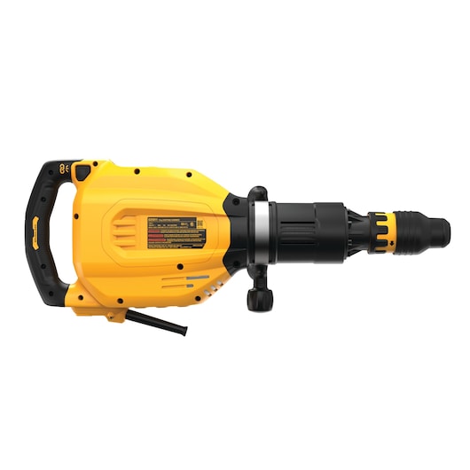 A yellow and black DEWALT electric demolition hammer, model D25911K, shown from the side on a white background.