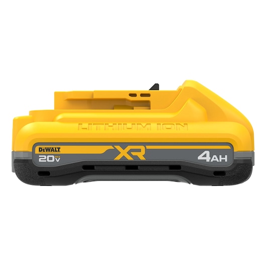DEWALT PPOWERPACK four amp hour battery profile view from the side
