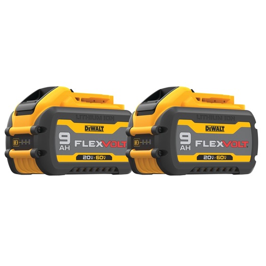 Profile of Two 20 Volt to 60 Volt 9 AMP hours Batteries