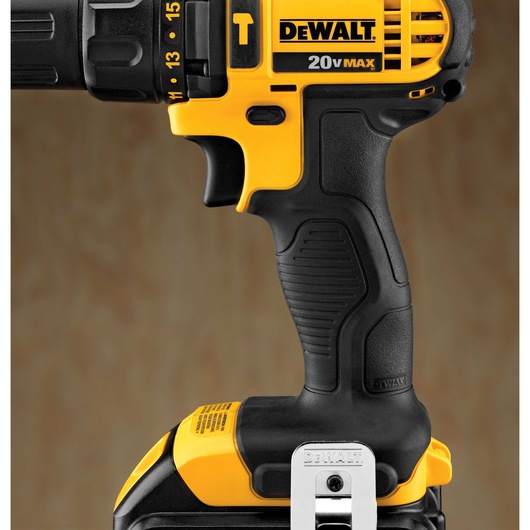 Ergonomic handle feature of Lithium Ion  Compact Hammer drill driver