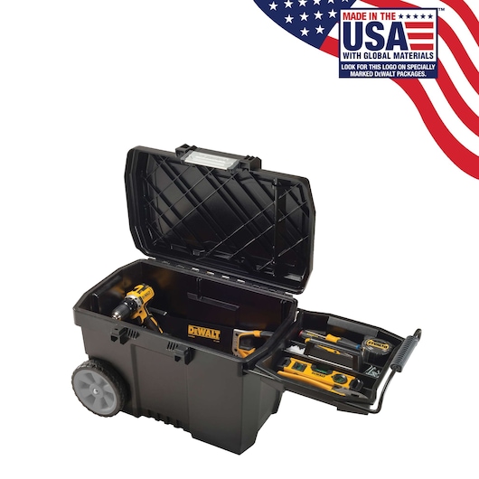 A 3 position tray of 15 Gallon contractor chest made in USA.
